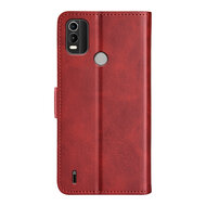 Nokia C21 Plus Hoesje - MobyDefend Luxe Wallet Book Case (Sluiting Zijkant) - Rood