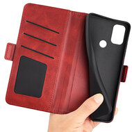 Nokia C21 Plus Hoesje, MobyDefend Luxe Wallet Book Case (Sluiting Zijkant), Rood