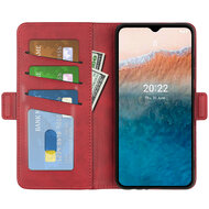 Nokia C21 Plus Hoesje, MobyDefend Luxe Wallet Book Case (Sluiting Zijkant), Rood