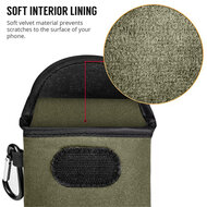 Hoesje voor Motorola Edge 30 Neo - MobyDefend Neopreen Pouch Met Karabijnhaak - Insteekhoesje - Riemlus Hoesje - Groen