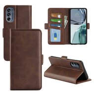 Motorola Moto G62 Hoesje - MobyDefend Luxe Wallet Book Case (Sluiting Zijkant) - Bruin