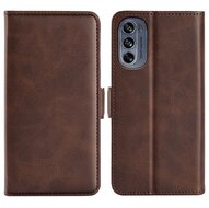Motorola Moto G62 Hoesje - MobyDefend Luxe Wallet Book Case (Sluiting Zijkant) - Bruin