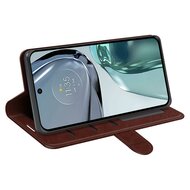 Motorola Moto G62 Hoesje - MobyDefend Wallet Book Case (Sluiting Achterkant) - Bruin
