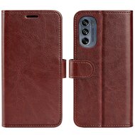 Motorola Moto G62 Hoesje, MobyDefend Wallet Book Case (Sluiting Achterkant), Bruin