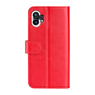 Nothing Phone 1 Hoesje, MobyDefend Wallet Book Case (Sluiting Achterkant), Rood