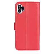 Nothing Phone 1 Hoesje, MobyDefend Kunstleren Wallet Book Case (Sluiting Voorkant), Rood