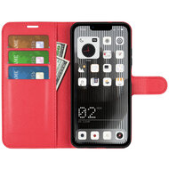 Nothing Phone 1 Hoesje - MobyDefend Kunstleren Wallet Book Case (Sluiting Voorkant) - Rood