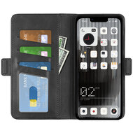 Nothing Phone 1 Hoesje, MobyDefend Luxe Wallet Book Case (Sluiting Zijkant), Zwart