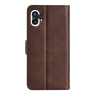 Nothing Phone 1 Hoesje, MobyDefend Luxe Wallet Book Case (Sluiting Zijkant), Bruin