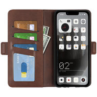 Nothing Phone 1 Hoesje - MobyDefend Luxe Wallet Book Case (Sluiting Zijkant) - Bruin