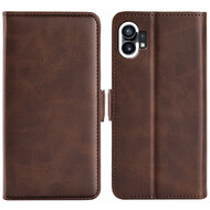 Nothing Phone 1 Hoesje, MobyDefend Luxe Wallet Book Case (Sluiting Zijkant), Bruin