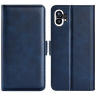 Nothing Phone 1 Hoesje, MobyDefend Luxe Wallet Book Case (Sluiting Zijkant), Blauw