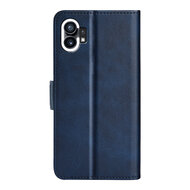 Nothing Phone 1 Hoesje - MobyDefend Luxe Wallet Book Case (Sluiting Zijkant) - Blauw