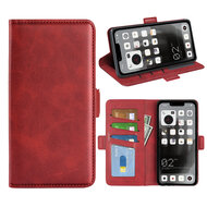 Nothing Phone 1 Hoesje, MobyDefend Luxe Wallet Book Case (Sluiting Zijkant), Rood