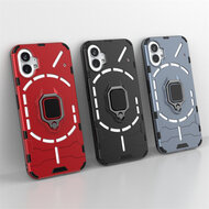 Nothing Phone 1 Hoesje - MobyDefend Dubbelgelaagde Pantsercase Met Standaard - Blauw
