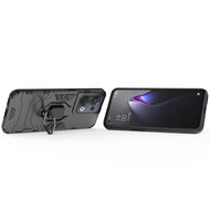 Oppo Reno 8 Hoesje - MobyDefend Dubbelgelaagde Pantsercase Met Standaard - Blauw