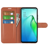 Oppo Reno 8 Pro Hoesje, MobyDefend Kunstleren Wallet Book Case (Sluiting Voorkant), Bruin