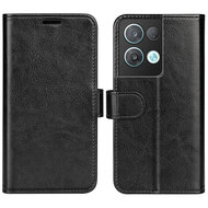 Oppo Reno 8 Pro Hoesje, MobyDefend Wallet Book Case (Sluiting Achterkant), Zwart