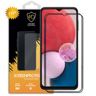 2-Pack Samsung Galaxy A13 (4G) Screenprotectors, MobyDefend Gehard Glas Screensavers, Zwarte Randen