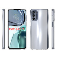 Motorola Moto G62 Hoesje, MobyDefend Transparante TPU Gelcase, Volledig Doorzichtig