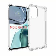 Motorola Moto G62 Hoesje, MobyDefend Transparante Shockproof TPU Gelcase, Verstevigde Hoeken, Volledig Doorzichtig