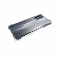 Motorola Moto G62 Hoesje, MobyDefend Transparante Shockproof TPU Gelcase, Verstevigde Hoeken, Volledig Doorzichtig