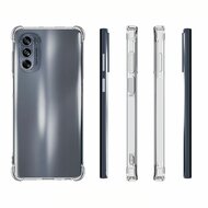 Motorola Moto G62 Hoesje, MobyDefend Transparante Shockproof TPU Gelcase, Verstevigde Hoeken, Volledig Doorzichtig