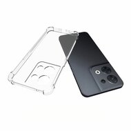 Oppo Reno 8 Hoesje - MobyDefend Transparante Shockproof TPU Backcover - Verstevigde Hoeken - Volledig Doorzichtig