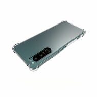 Sony Xperia 5 IV Hoesje, MobyDefend Transparante Shockproof TPU Gelcase, Verstevigde Hoeken, Volledig Doorzichtig