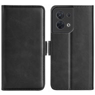 Oppo Reno 8 Hoesje, MobyDefend Luxe Wallet Book Case (Sluiting Zijkant), Zwart