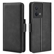 Oppo Reno 8 Hoesje - MobyDefend Luxe Wallet Book Case (Sluiting Zijkant) - Zwart