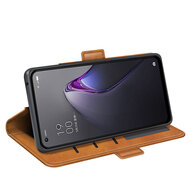 Oppo Reno 8 Hoesje - MobyDefend Luxe Wallet Book Case (Sluiting Zijkant) - Lichtbruin