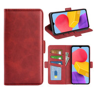 Samsung Galaxy M13 / M23 Hoesje, MobyDefend Luxe Wallet Book Case (Sluiting Zijkant), Rood