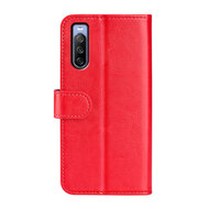 Sony Xperia 5 IV Hoesje - MobyDefend Wallet Book Case (Sluiting Achterkant) - Rood