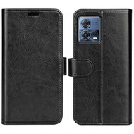 Motorola Edge 30 Fusion Hoesje, MobyDefend Wallet Book Case (Sluiting Achterkant), Zwart