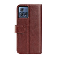 Motorola Edge 30 Fusion Hoesje - MobyDefend Wallet Book Case (Sluiting Achterkant) - Bruin