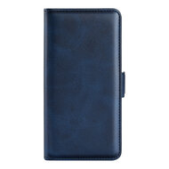 Motorola Edge 30 Ultra Hoesje, MobyDefend Luxe Wallet Book Case (Sluiting Zijkant), Blauw
