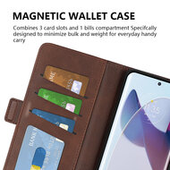 Motorola Edge 30 Ultra Hoesje, MobyDefend Luxe Wallet Book Case (Sluiting Zijkant), Rood