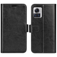 Motorola Edge 30 Ultra Hoesje, MobyDefend Wallet Book Case (Sluiting Achterkant), Zwart