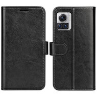 Motorola Edge 30 Ultra Hoesje - MobyDefend Wallet Book Case (Sluiting Achterkant) - Zwart