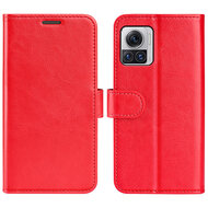 Motorola Edge 30 Ultra Hoesje, MobyDefend Wallet Book Case (Sluiting Achterkant), Rood