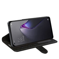 Oppo Reno 8 Hoesje - MobyDefend Wallet Book Case (Sluiting Achterkant) - Zwart