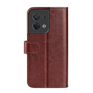 Oppo Reno 8 Hoesje - MobyDefend Wallet Book Case (Sluiting Achterkant) - Bruin