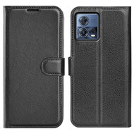 Motorola Edge 30 Fusion Hoesje, MobyDefend Kunstleren Wallet Book Case (Sluiting Voorkant), Zwart