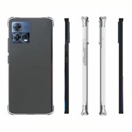 Motorola Edge 30 Fusion Hoesje - MobyDefend Transparante Shockproof TPU Backcover - Verstevigde Hoeken - Volledig Doorzichtig