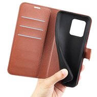 Motorola Edge 30 Ultra Hoesje - MobyDefend Kunstleren Wallet Book Case (Sluiting Voorkant) - Bruin