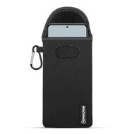 Hoesje voor Xiaomi 12T / 12T Pro, MobyDefend Neopreen Pouch Met Karabijnhaak, Insteekhoesje, Riemlus Hoesje, Zwart