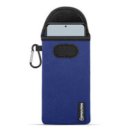 Hoesje voor Xiaomi 12T / 12T Pro, MobyDefend Neopreen Pouch Met Karabijnhaak, Insteekhoesje, Riemlus Hoesje, Blauw