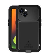 iPhone 14 Hoes - Love Mei Metalen Case - Extreme Protection - Zwart