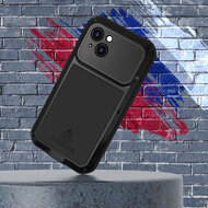 iPhone 14 Hoes - Love Mei Metalen Case - Extreme Protection - Zilvergrijs
